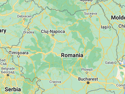 Map showing location of Bazna (46.2, 24.28333)