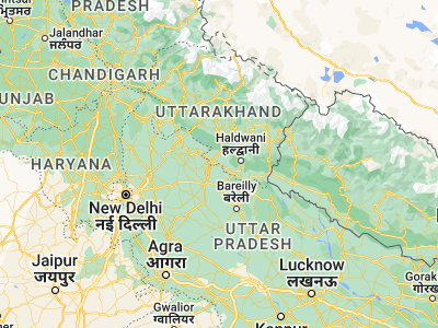 Map showing location of Bāzpur (29.15299, 79.1064)