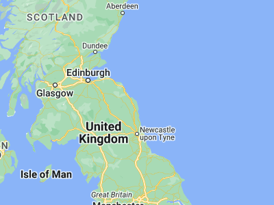 Map showing location of Beadnell (55.5567, -1.6325)