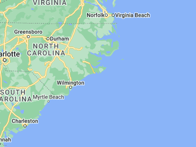 Map showing location of Beaufort (34.71822, -76.66382)