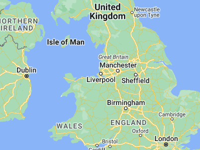 Map showing location of Bebington (53.35, -3.01667)