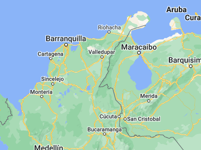 Map showing location of Becerril (9.70413, -73.2793)