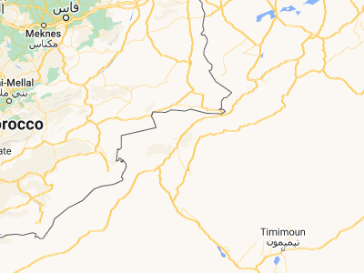 Map showing location of Béchar (31.61667, -2.21667)
