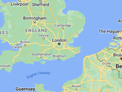 Map showing location of Beckenham (51.40878, -0.02526)