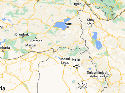Map showing location of Becuh (37.3925, 42.98806)