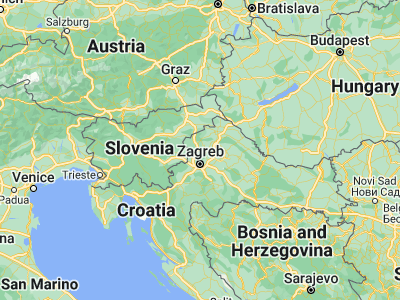 Map showing location of Bedekovčina (46.04111, 15.99639)