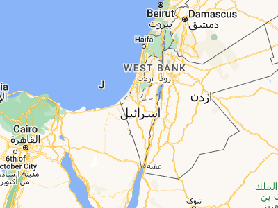 Map showing location of Beersheba (31.25181, 34.7913)