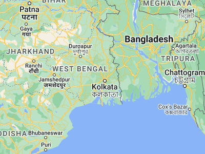 Map showing location of Begampur (22.74167, 88.24333)