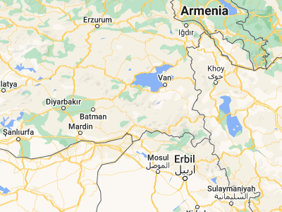 Map showing location of Beğendik (37.97556, 42.64417)