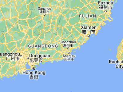 Map showing location of Beidou (23.82247, 116.13173)