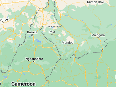 Map showing location of Beïnamar (8.6698, 15.3813)