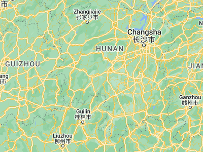 Map showing location of Beishan (27.08225, 111.08811)