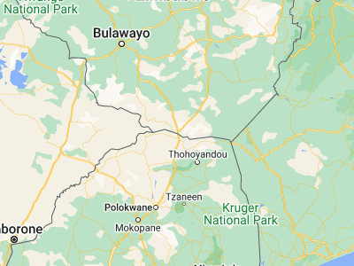 Map showing location of Beitbridge (-22.21667, 30)