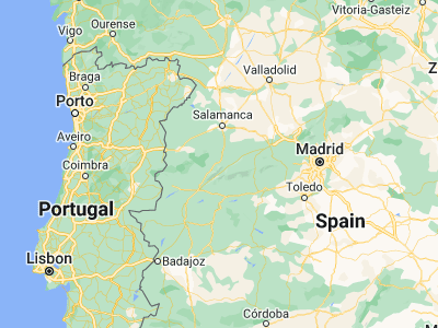 Map showing location of Béjar (40.38641, -5.76341)
