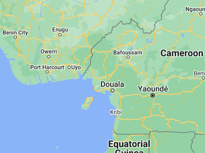 Map showing location of Bekondo (4.6819, 9.3214)
