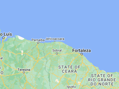 Map showing location of Bela Cruz (-3.05056, -40.16778)