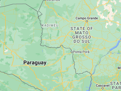 Map showing location of Bela Vista (-22.10889, -56.52111)