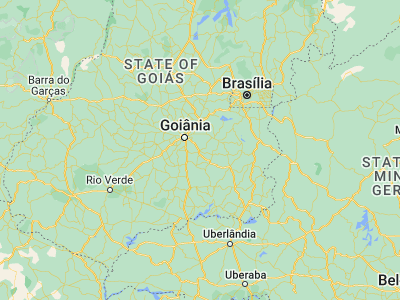 Map showing location of Bela Vista de Goiás (-16.97278, -48.95333)