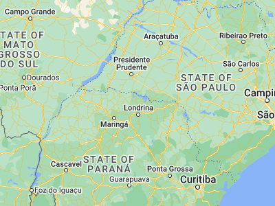 Map showing location of Bela Vista do Paraíso (-22.99667, -51.19056)