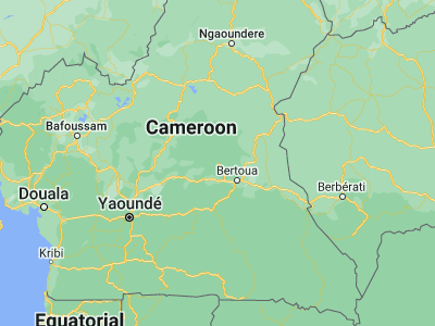 Map showing location of Bélabo (4.93333, 13.3)