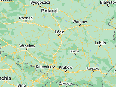 Map showing location of Bełchatów (51.36883, 19.35671)
