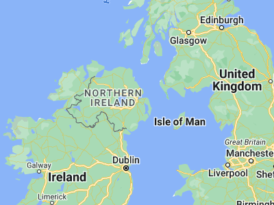 Map showing location of Belfast (54.58333, -5.93333)