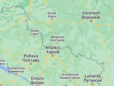 Map showing location of Belgorod (50.61074, 36.58015)