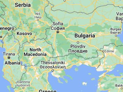 Map showing location of Belitsa (41.95694, 23.5725)