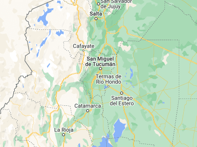 Map showing location of Bella Vista (-27.03084, -65.30315)