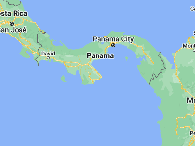 Map showing location of Bella Vista (7.75, -80.23333)