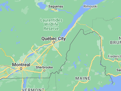 Map showing location of Bellechasse Regional County Municipality (46.66667, -70.71667)