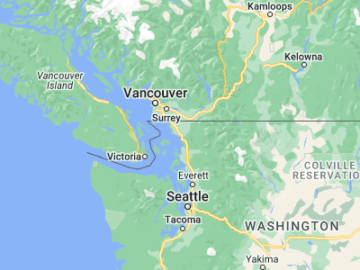 Map showing location of Bellingham (48.75955, -122.48822)