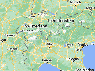 Map showing location of Bellinzona (46.19278, 9.01703)