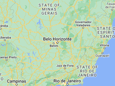 Map showing location of Belo Horizonte (-19.92083, -43.93778)