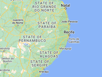 Map showing location of Belo Jardim (-8.33556, -36.42417)