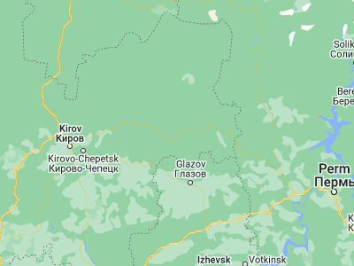 Map showing location of Belorechensk (58.7725, 52.29357)