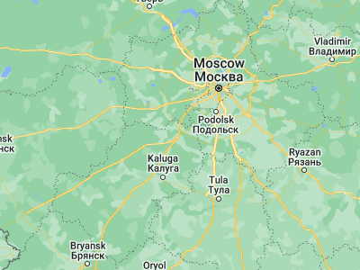 Map showing location of Belousovo (55.095, 36.6732)