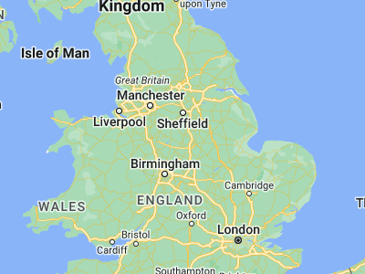 Map showing location of Belper (53.0233, -1.48119)