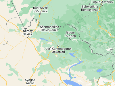 Map showing location of Belūsovka (50.13287, 82.52481)