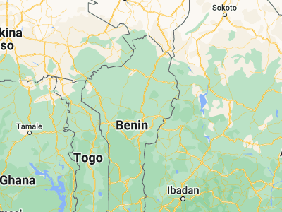 Map showing location of Bembèrèkè (10.22827, 2.66335)