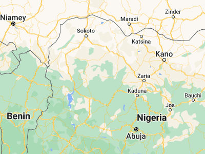 Map showing location of Bena (11.28444, 5.93472)