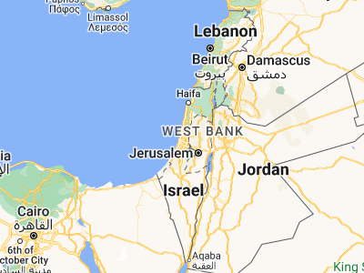 Map showing location of Bene Beraq (32.09028, 34.83972)