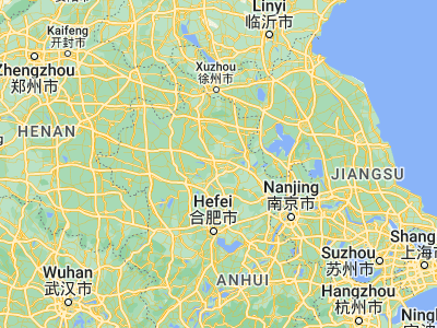 Map showing location of Bengbu (32.94083, 117.36083)