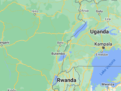 Map showing location of Beni (0.49113, 29.47306)
