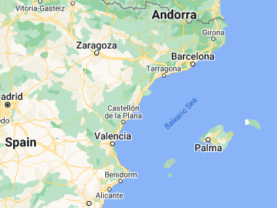 Map showing location of Benicarló (40.4165, 0.42709)