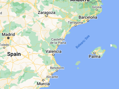 Map showing location of Benicàssim (40.05, 0.06667)