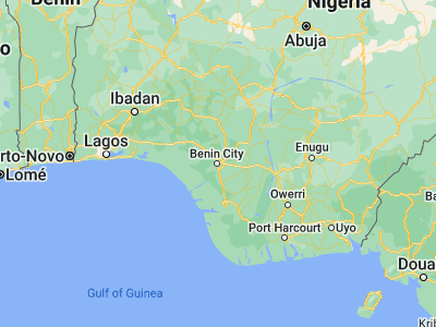 Map showing location of Benin City (6.33504, 5.62749)