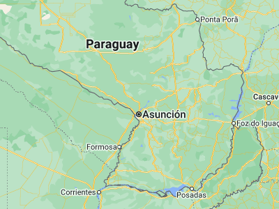 Map showing location of Benjamín Aceval (-24.96667, -57.56667)