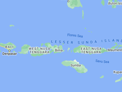 Map showing location of Benteng (-8.362, 118.9167)