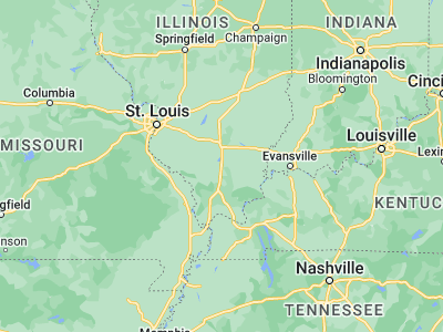 Map showing location of Benton (37.99672, -88.92007)